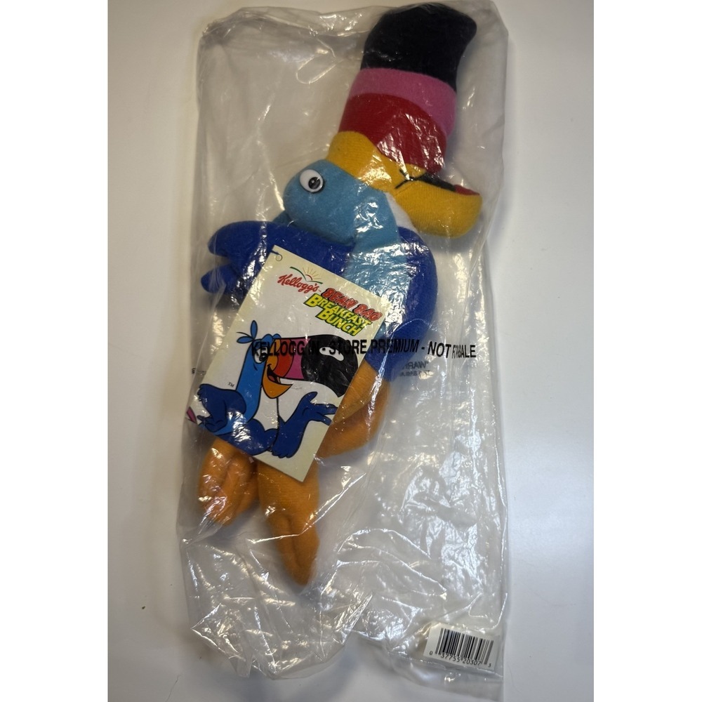 1997 Kellogg's Bean Bag Breakfast Bunch Toucan Sam Mini Plush NWT Vintage NIP